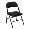 COSCO Black Padded Fabric Folding Chair -Living Room Furniture Store 810135272
