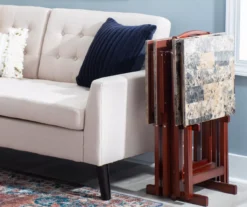 Williams 4-Piece Faux Marble Tray Table Set 26 Williams 4-Piece Faux Marble Tray Table Set -Living Room Furniture Store 810386282 A0 11