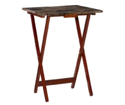 Williams 4-Piece Faux Marble Tray Table Set 17 Williams 4-Piece Faux Marble Tray Table Set -Living Room Furniture Store 810386282 A0 2