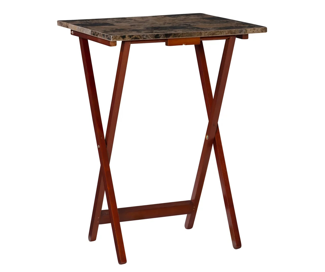 Williams 4-Piece Faux Marble Tray Table Set 5 Williams 4-Piece Faux Marble Tray Table Set - Image 3