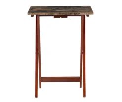 Williams 4-Piece Faux Marble Tray Table Set 18 Williams 4-Piece Faux Marble Tray Table Set -Living Room Furniture Store 810386282 A0 3