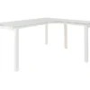 Baraga White L-Shaped Corner Desk -Living Room Furniture Store 810389269 2