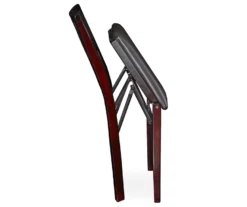 Brown Classic Open Back Folding Chairs, 2-Pack -Living Room Furniture Store 810389460 3