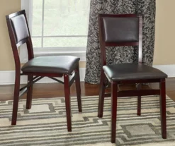 Brown Classic Open Back Folding Chairs, 2-Pack -Living Room Furniture Store 810389460 4