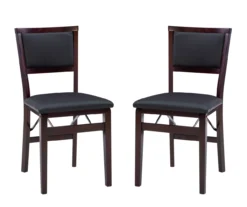 Brown Classic Open Back Folding Chairs, 2-Pack -Living Room Furniture Store 810389460 A0 1