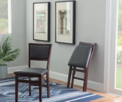 Brown Classic Open Back Folding Chairs, 2-Pack -Living Room Furniture Store 810389460 B0 2