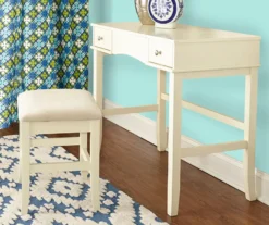 Caroline Cream Mirror Vanity Set With Stool 10 Caroline Cream Mirror Vanity Set With Stool -Living Room Furniture Store 810389506 6