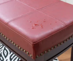 30" Brooke Red Saddle Barstool -Living Room Furniture Store 810389513 4