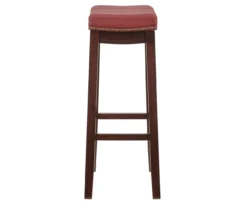 30" Brooke Red Saddle Barstool -Living Room Furniture Store 810389513 6
