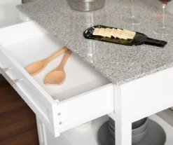 White Double Door Kitchen Cart With Granite Top 11 White Double Door Kitchen Cart With Granite Top -Living Room Furniture Store 810389516 3