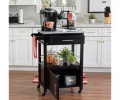 Ree Black Granite Top Kitchen Cart With Storage 20 Ree Black Granite Top Kitchen Cart With Storage -Living Room Furniture Store 810389519 A0 6