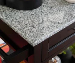 Ree Black Granite Top Kitchen Cart With Storage 21 Ree Black Granite Top Kitchen Cart With Storage -Living Room Furniture Store 810389519 A8 7