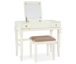 Martha Mirror Vanity Set With Stool 27 Martha Mirror Vanity Set With Stool -Living Room Furniture Store 810389524 2 1