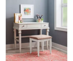 Martha Mirror Vanity Set With Stool 29 Martha Mirror Vanity Set With Stool -Living Room Furniture Store 810389524 B0 2