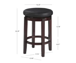 24" Clea Black Counter Stool -Living Room Furniture Store 810389528 A7