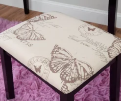 Black Butterfly Mirror Vanity Set With Stool 19 Black Butterfly Mirror Vanity Set With Stool -Living Room Furniture Store 810389539 B8 2