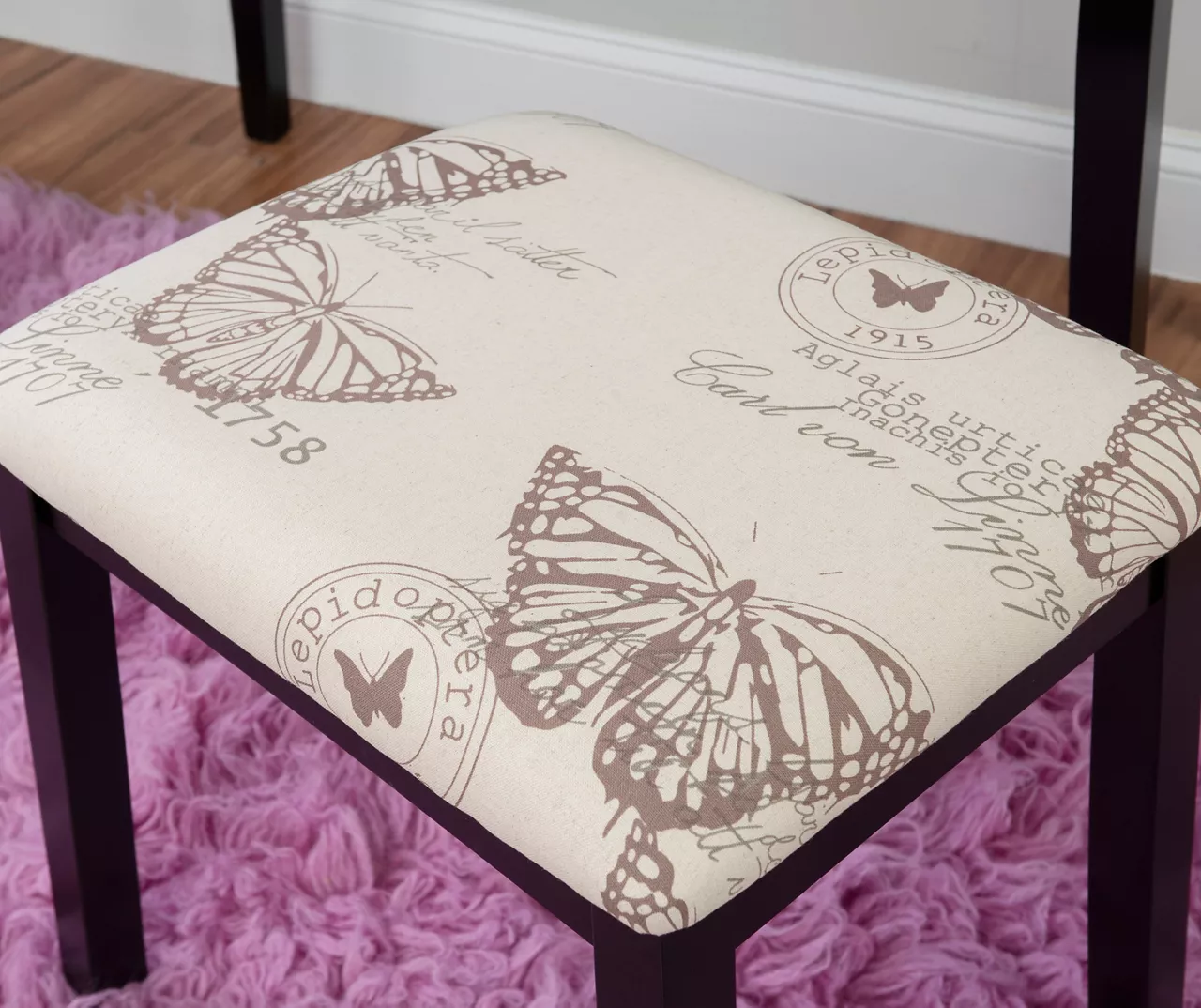 Black Butterfly Mirror Vanity Set With Stool 8 Black Butterfly Mirror Vanity Set With Stool - Image 6