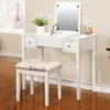 Butterfly Mirror Vanity Set With Stool -Living Room Furniture Store 810389543 1