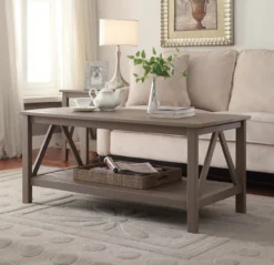 Rockford Rustic Gray Coffee Table -Living Room Furniture Store 810389565 2 1
