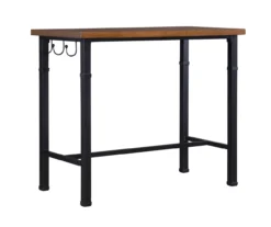 Luke Industrial 3-Piece Pub Table Set With Hooks -Living Room Furniture Store 810389576 A0 5