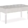 Marie Platinum Padded Glam Acrylic Bench