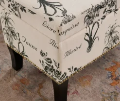 Claudia Botanical Storage Ottoman -Living Room Furniture Store 810389625 B8