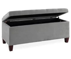 Erin Gray Padded Shoe Storage Ottoman -Living Room Furniture Store 810389631 2
