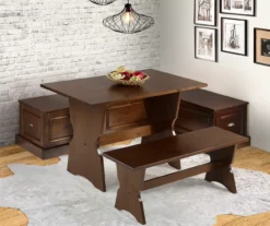 Cannon Walnut Backless Breakfast Nook 18 Cannon Walnut Backless Breakfast Nook -Living Room Furniture Store 810389665 B0 1