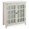 Preston White Vintage 2-Door Cabinet -Living Room Furniture Store 810389668 1