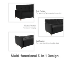 Ameriwood Avianna Faux Leather Coil Futon 24 Ameriwood Avianna Faux Leather Coil Futon -Living Room Furniture Store 810405140 1