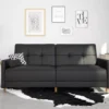 Ameriwood Avianna Faux Leather Coil Futon -Living Room Furniture Store 810405140