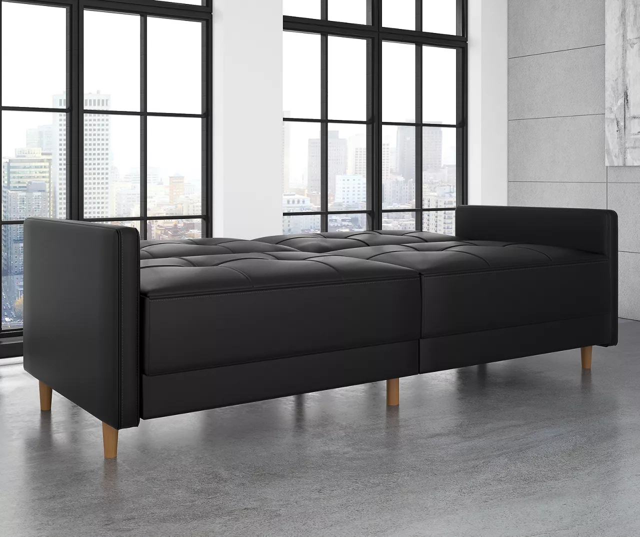 Ameriwood Avianna Faux Leather Coil Futon 9 Ameriwood Avianna Faux Leather Coil Futon - Image 7