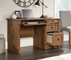 Vintage Oak Computer Desk -Living Room Furniture Store 810406217 3