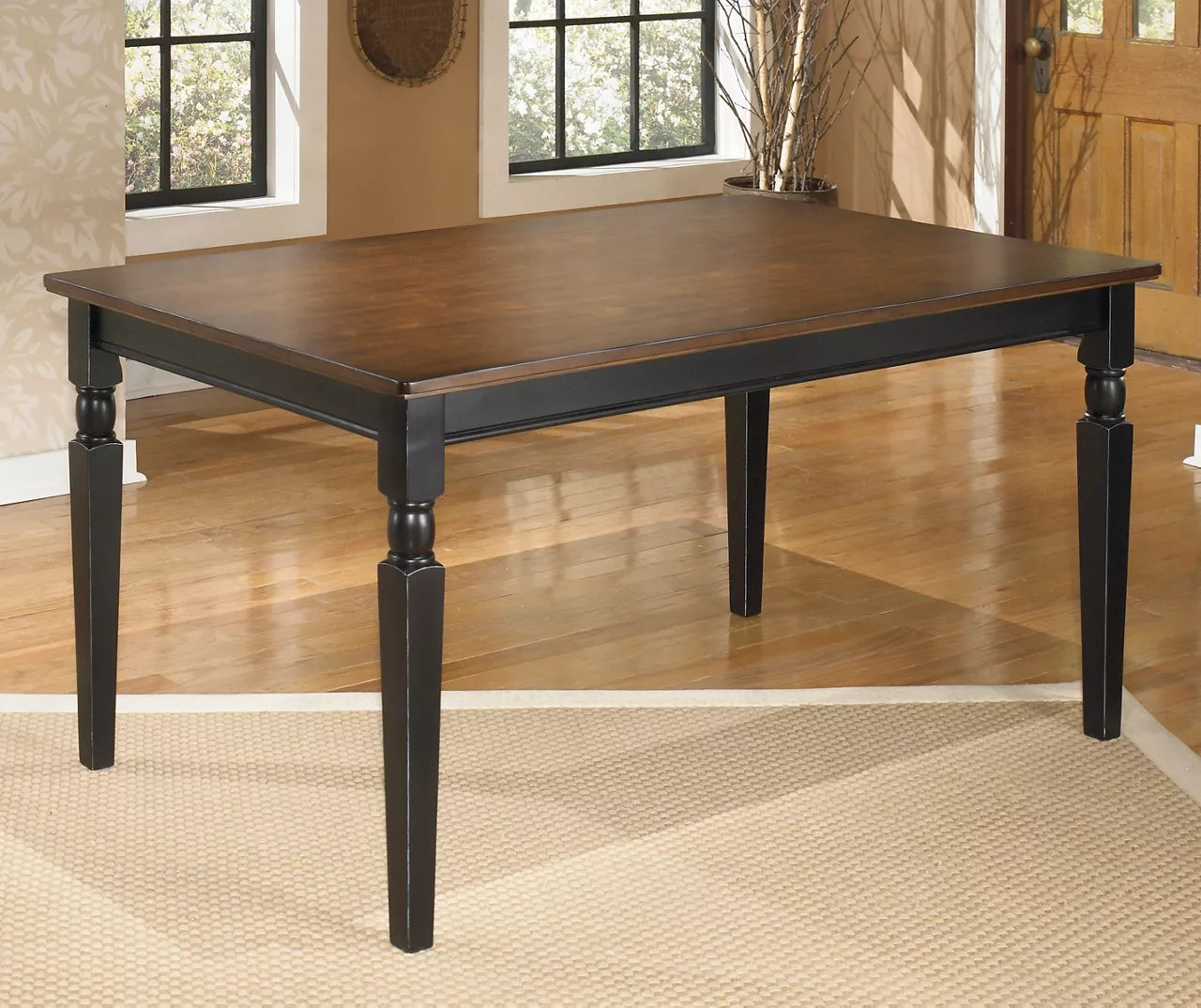 Owingsville Black & Brown Dining Table 4 Owingsville Black & Brown Dining Table - Image 2