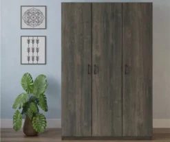 Rodeo Weathered Oak 3-Door Wardrobe -Living Room Furniture Store 810409561 2