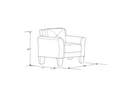 Hayward Upholstered Accent Chair -Living Room Furniture Store 810413820 11