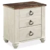 Willowton Whitewash Nightstand -Living Room Furniture Store 810422732 2