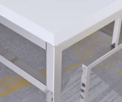 Alize Chrome Geometric Desk -Living Room Furniture Store 810422877 1