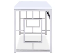 Alize Chrome Geometric Desk -Living Room Furniture Store 810422877 3