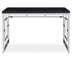 Alize Chrome Geometric Desk -Living Room Furniture Store 810422879 2