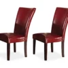 Hartford Red Faux Leather Parsons Dining Chairs, 2-Pack -Living Room Furniture Store 810422964
