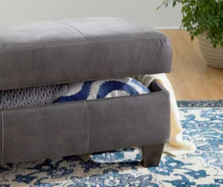 Navigation Gray Storage Ottoman -Living Room Furniture Store 810430013 4