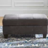 Navigation Gray Storage Ottoman -Living Room Furniture Store 810430013 5