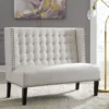 Beauland Ivory Wingback Accent Bench -Living Room Furniture Store 810431408