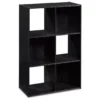 Black Oak 6-Cube Storage Organizer -Living Room Furniture Store 810435811
