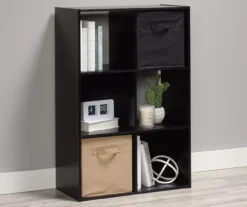 Black Oak 6-Cube Storage Organizer 11 Black Oak 6-Cube Storage Organizer -Living Room Furniture Store 810435811 7