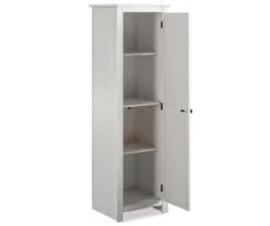 Lincoln Magnolia Oak White Single Door Kitchen Pantry -Living Room Furniture Store 810447463 1