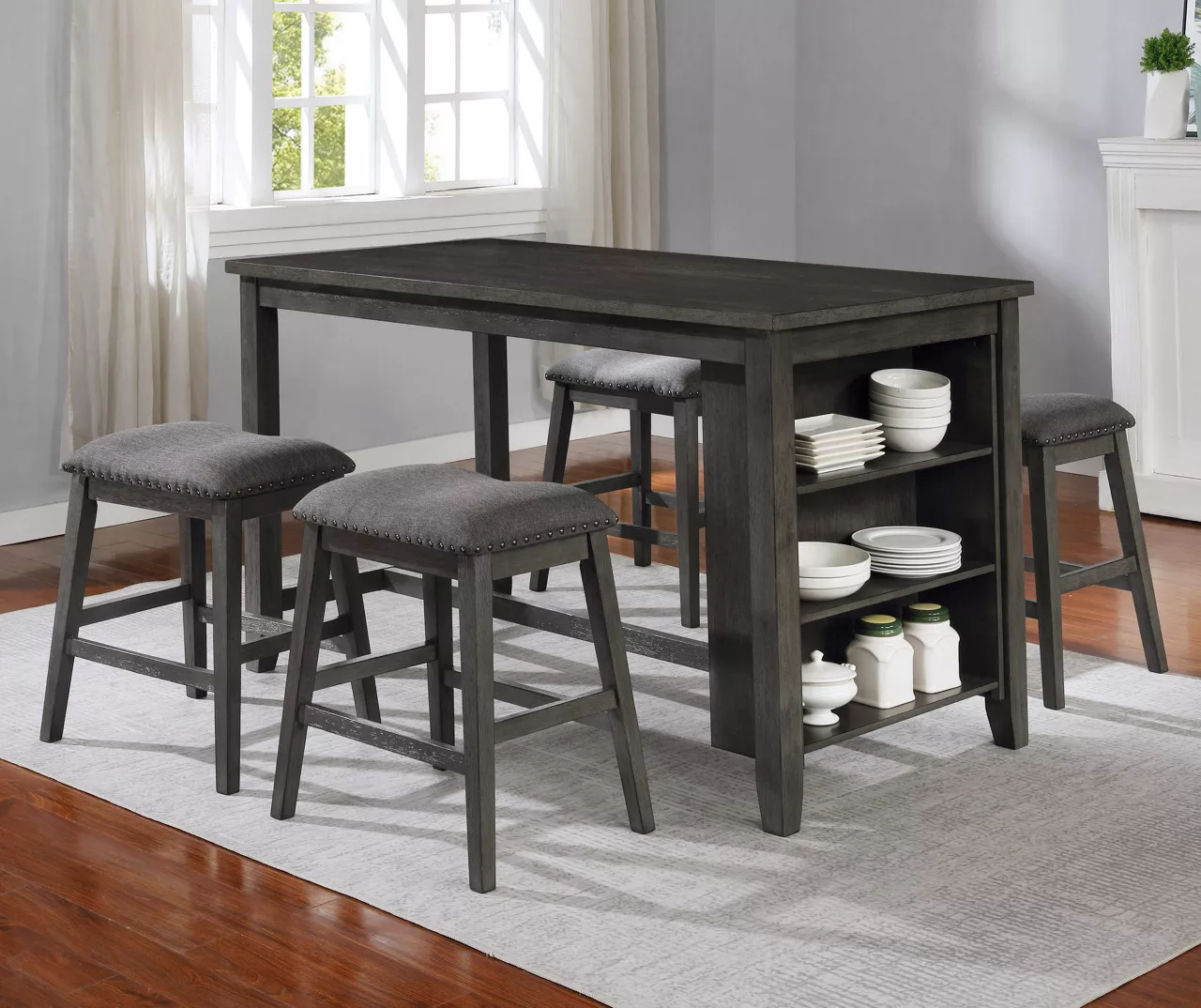 Raleigh 5-Piece Storage Dining Set 3 Raleigh 5-Piece Storage Dining Set