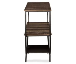 Lamoney Gray, White & Brown Slat Console Table -Living Room Furniture Store 810458257 3