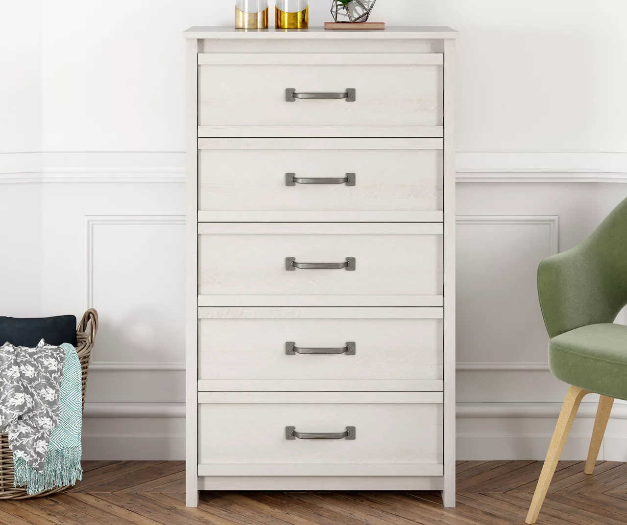 Duncan Ivory Oak 5-Drawer Dresser 4 Duncan Ivory Oak 5-Drawer Dresser - Image 2